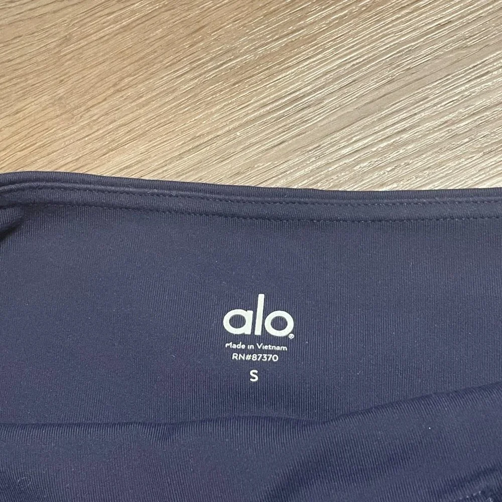 ALO Yoga Moto Leggings rich navy blue s small mid low rise - Picture 5 of 6